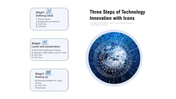 Three Steps Of Technology Innovation With Icons Ppt PowerPoint Presentation Gallery Vector PDF Three Steps Of Technology Innovation With Icons Ppt PowerPoint Presentation Gallery Vector PDF