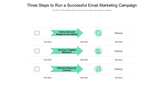 Three Steps To Run A Successful Email Marketing Campaign Ppt PowerPoint Presentation Model Portfolio Three Steps To Run A Successful Email Marketing Campaign Ppt PowerPoint Presentation Model Portfolio