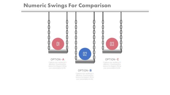 Three Swings In Numeric Order Powerpoint Slides