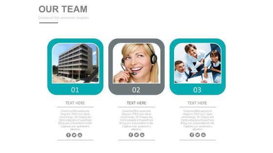 Three Tags For Team Planning And Customer Service Powerpoint Slides