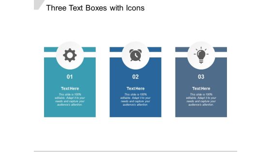 Three Text Boxes With Icons Ppt PowerPoint Presentation Professional Designs