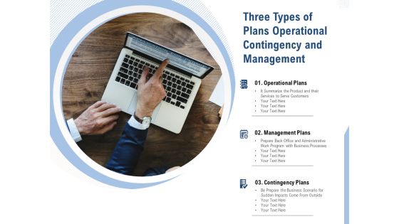 Three Types Of Plans Operational Contingency And Management Ppt PowerPoint Presentation Show Objects Three Types Of Plans Operational Contingency And Management Ppt PowerPoint Presentation Show Objects