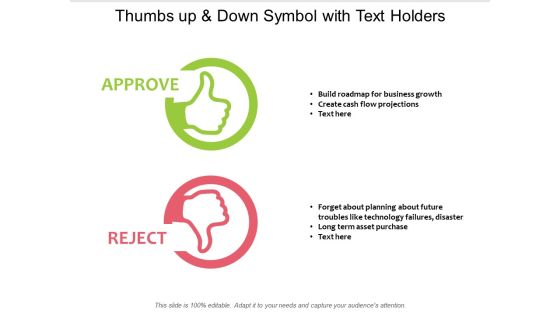 Thumbs Up And Down Symbol With Text Holders Ppt PowerPoint Presentation Pictures Portrait Thumbs Up And Down Symbol With Text Holders Ppt PowerPoint Presentation Pictures Portrait