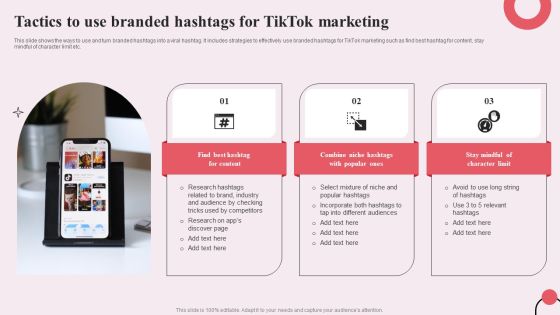Tiktok Digital Marketing Campaign Tactics To Use Branded Hashtags For Tiktok Marketing Infographics PDF Tiktok Digital Marketing Campaign Tactics To Use Branded Hashtags For Tiktok Marketing Infographics PDF