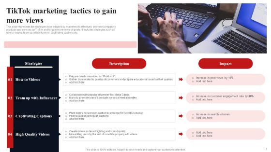 Tiktok Marketing Tactics To Gain More Views Brochure PDF Tiktok Marketing Tactics To Gain More Views Brochure PDF