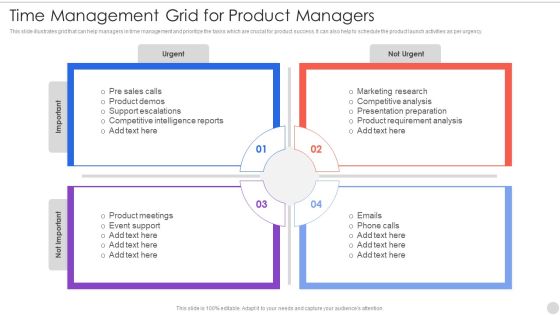 Time Management Grid For Product Managers Guidelines PDF Time Management Grid For Product Managers Guidelines PDF
