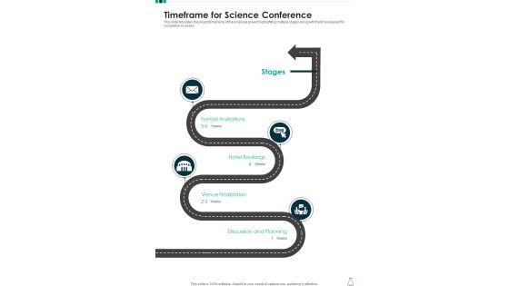 Timeframe For Science Conference One Pager Sample Example Document Timeframe For Science Conference One Pager Sample Example Document