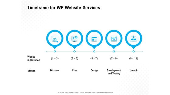 Timeframe For WP Website Services Ppt PowerPoint Presentation Pictures Outline Timeframe For WP Website Services Ppt PowerPoint Presentation Pictures Outline