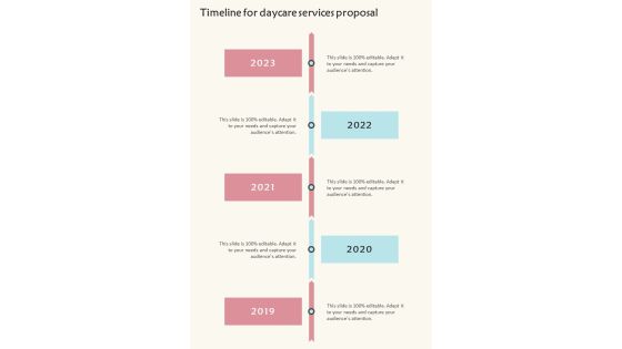 Timeline For Daycare Services Proposal One Pager Sample Example Document Timeline For Daycare Services Proposal One Pager Sample Example Document