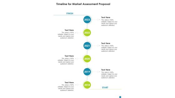 Timeline For Market Assessment Proposal One Pager Sample Example Document Timeline For Market Assessment Proposal One Pager Sample Example Document