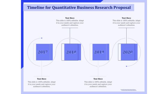 Timeline For Quantitative Business Research Proposal Ppt PowerPoint Presentation Styles Information PDF