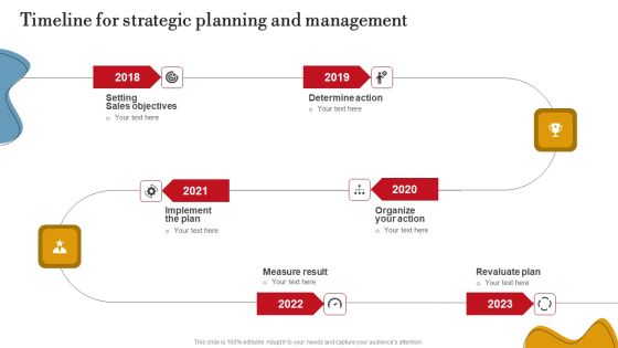 Timeline For Strategic Planning And Management Ppt PowerPoint Presentation File Styles PDF