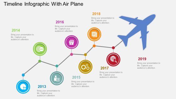 Timeline Infographic With Air Plane Powerpoint Template Timeline Infographic With Air Plane Powerpoint Template