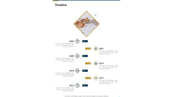 Timeline Marketing Collaboration Proposal One Pager Sample Example Document