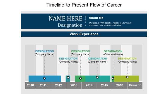 Timeline To Present Flow Of Career Ppt PowerPoint Presentation Inspiration Designs Download