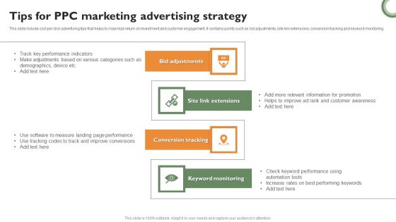 Tips For PPC Marketing Advertising Strategy Template PDF Tips For PPC Marketing Advertising Strategy Template PDF