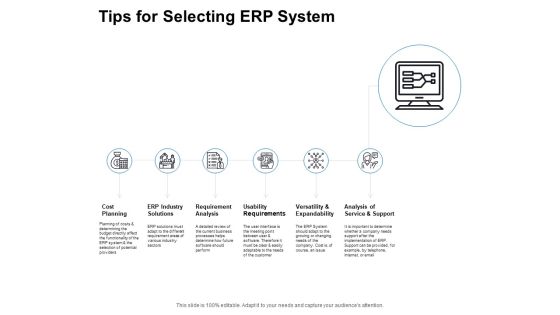 Tips For Selecting ERP System Ppt PowerPoint Presentation Layouts File Formats