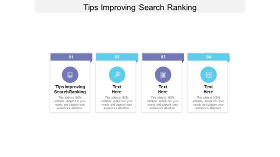 Tips Improving Search Ranking Ppt PowerPoint Presentation Summary Design Inspiration Cpb