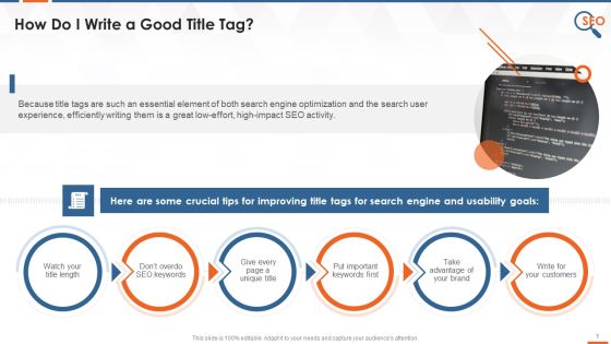 Tips To Write A Good Title Tag Training Ppt Tips To Write A Good Title Tag Training Ppt