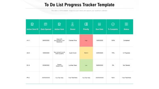 To Do List Progress Tracker Template Ppt PowerPoint Presentation Icon Files PDF