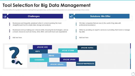 Tool Selection For Big Data Management Ppt Model Portfolio PDF Tool Selection For Big Data Management Ppt Model Portfolio PDF