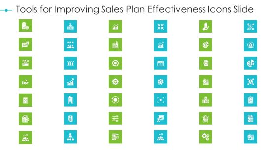 Tools For Improving Sales Plan Effectiveness Icons Slide Summary PDF