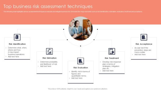 Top Business Risk Assessment Techniques Portrait PDF
