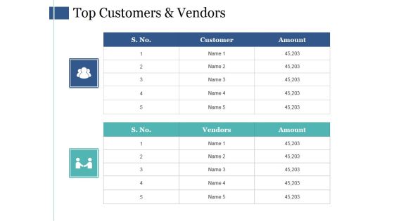 Top Customers And Vendors Ppt PowerPoint Presentation Ideas Designs Top Customers And Vendors Ppt PowerPoint Presentation Ideas Designs