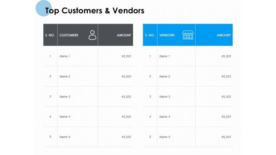 Top Customers And Vendors Ppt PowerPoint Presentation Pictures Introduction Top Customers And Vendors Ppt PowerPoint Presentation Pictures Introduction