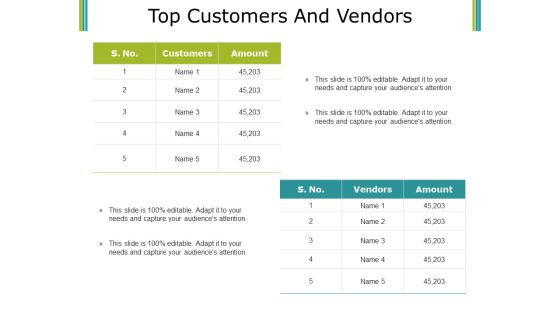 Top Customers And Vendors Ppt PowerPoint Presentation Portfolio Skills Top Customers And Vendors Ppt PowerPoint Presentation Portfolio Skills