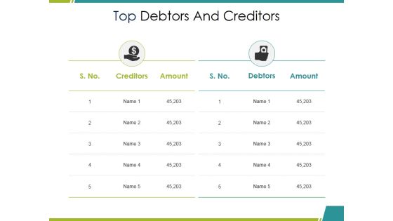 Top Debtors And Creditors Ppt PowerPoint Presentation Portfolio Images Top Debtors And Creditors Ppt PowerPoint Presentation Portfolio Images