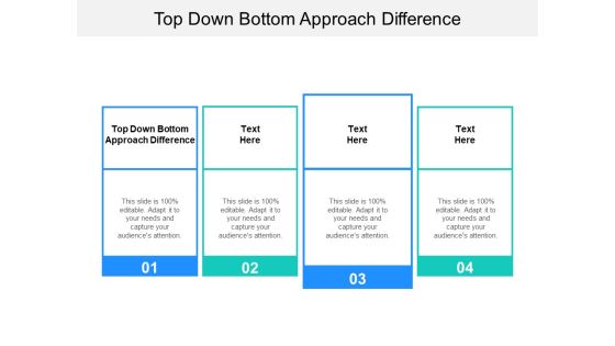 Top Down Bottom Approach Difference Ppt PowerPoint Presentation Icon Brochure Cpb Pdf