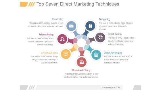 Top Seven Direct Marketing Techniques Ppt PowerPoint Presentation Designs Download Top Seven Direct Marketing Techniques Ppt PowerPoint Presentation Designs Download