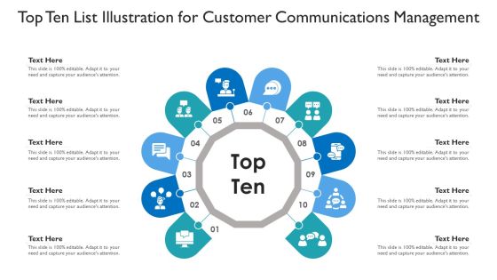 Top Ten List Illustration For Customer Communications Management Ppt PowerPoint Presentation Outline Guide PDF Top Ten List Illustration For Customer Communications Management Ppt PowerPoint Presentation Outline Guide PDF