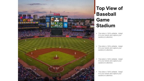Top View Of Baseball Game Stadium Ppt PowerPoint Presentation Gallery Information