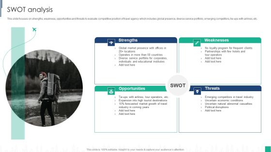 Tour Agency Business Profile SWOT Analysis Slides PDF Tour Agency Business Profile SWOT Analysis Slides PDF