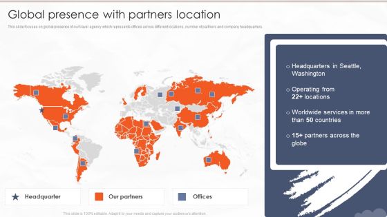 Tour Management Company Profile Global Presence With Partners Location Background PDF Tour Management Company Profile Global Presence With Partners Location Background PDF