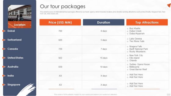 Tour Management Company Profile Our Tour Packages Professional PDF