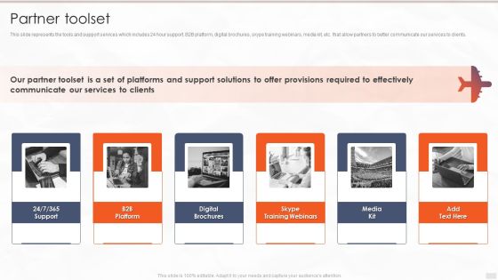 Tour Management Company Profile Partner Toolset Icons PDF