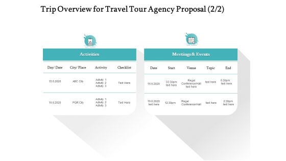 Tourism And Leisure Firm Trip Overview For Travel Tour Agency Proposal Ppt Gallery Templates PDF Tourism And Leisure Firm Trip Overview For Travel Tour Agency Proposal Ppt Gallery Templates PDF