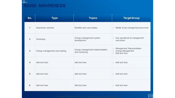Tracking Energy Consumption Raise Awareness Ppt Inspiration Deck PDF