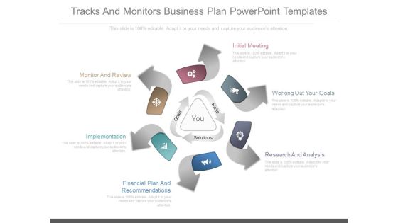 Tracks And Monitors Business Plan Powerpoint Templates