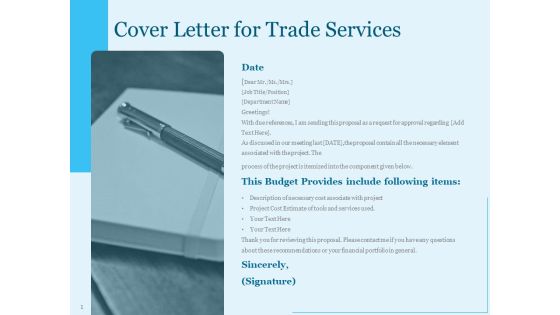 Trade Facilitation Services Cover Letter For Trade Services Ppt Summary Graphics Design PDF Trade Facilitation Services Cover Letter For Trade Services Ppt Summary Graphics Design PDF