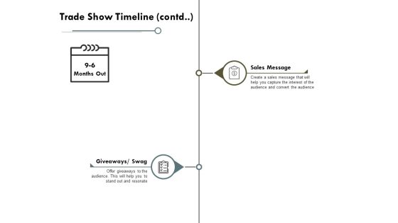 Trade Show Timeline Contd Sales Message Ppt PowerPoint Presentation Icon Diagrams Trade Show Timeline Contd Sales Message Ppt PowerPoint Presentation Icon Diagrams