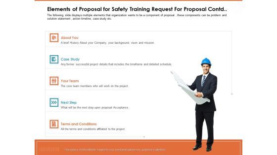 Train Employees Health Safety Elements Of Proposal For Safety Training Request For Proposal Contd Diagrams PDF
