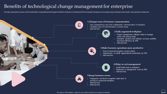 Training Program For Implementing Benefits Of Technological Change Management For Enterprise Slides PDF Training Program For Implementing Benefits Of Technological Change Management For Enterprise Slides PDF