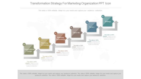 Transformation Strategy For Marketing Organization Ppt Icon
