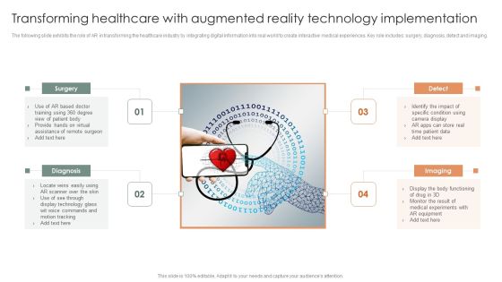 Transforming Healthcare With Augmented Reality Technology Implementation Background PDF