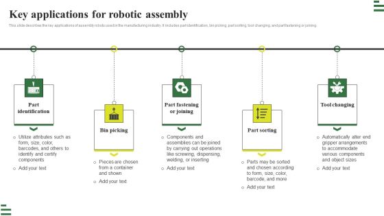 Transforming Manufacturing With Automation Key Applications For Robotic Assembly Formats PDF Transforming Manufacturing With Automation Key Applications For Robotic Assembly Formats PDF