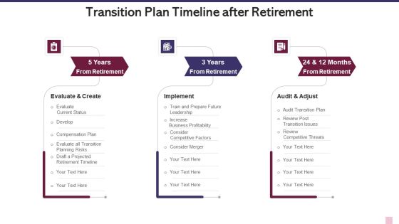 Transition Plan Timeline After Retirement Summary PDF Transition Plan Timeline After Retirement Summary PDF